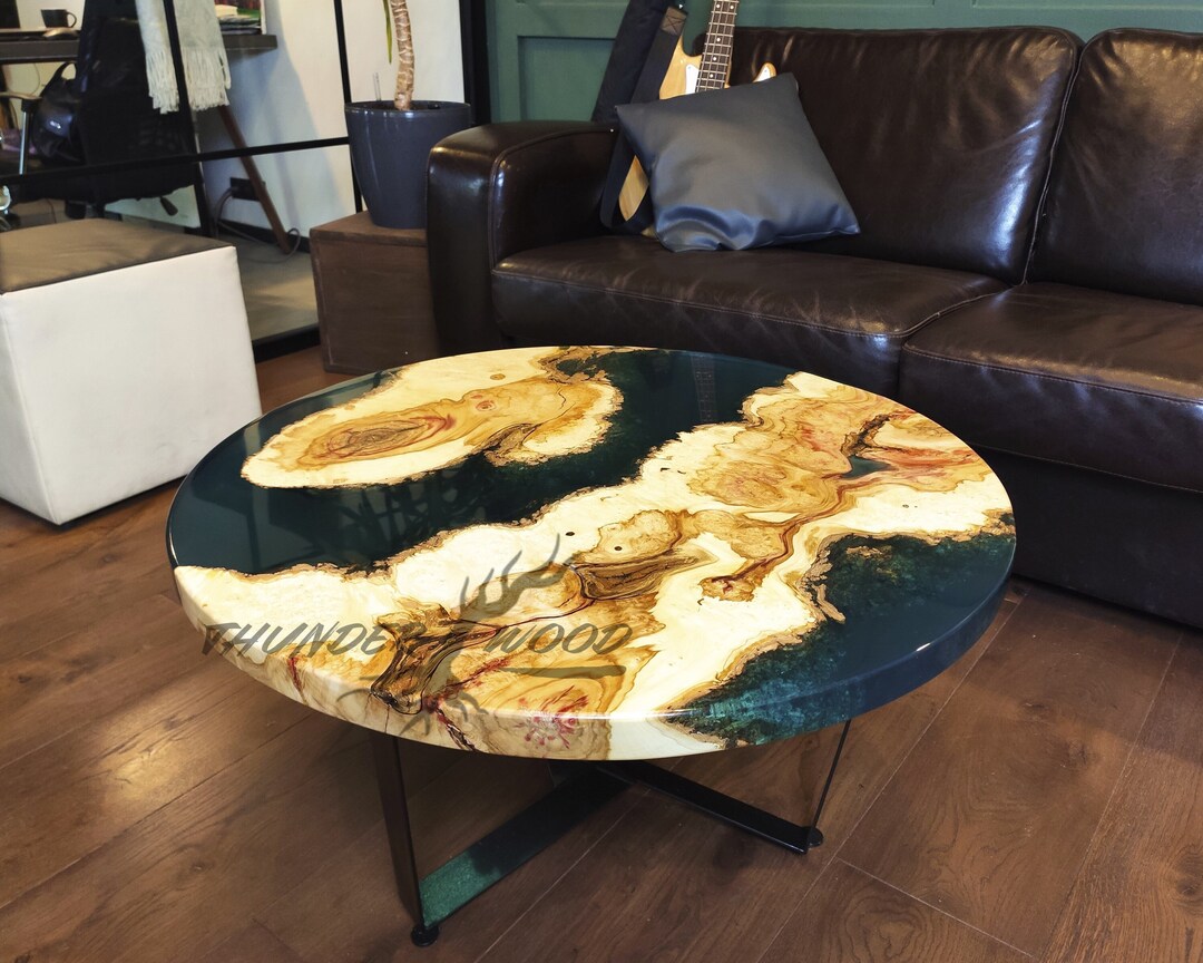 Round Dining Table, Epoxy Resin Round Table, Round Epoxy Table, Entry