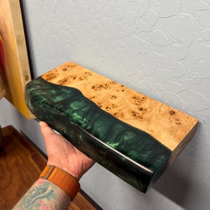 Epoxy Floating Shelves, Custom Wood Wall Shelf, Live Edge Resin Shelf, Handmade Modern Rustic Shelf, Walnut or Oak Shelf USA, New home gift