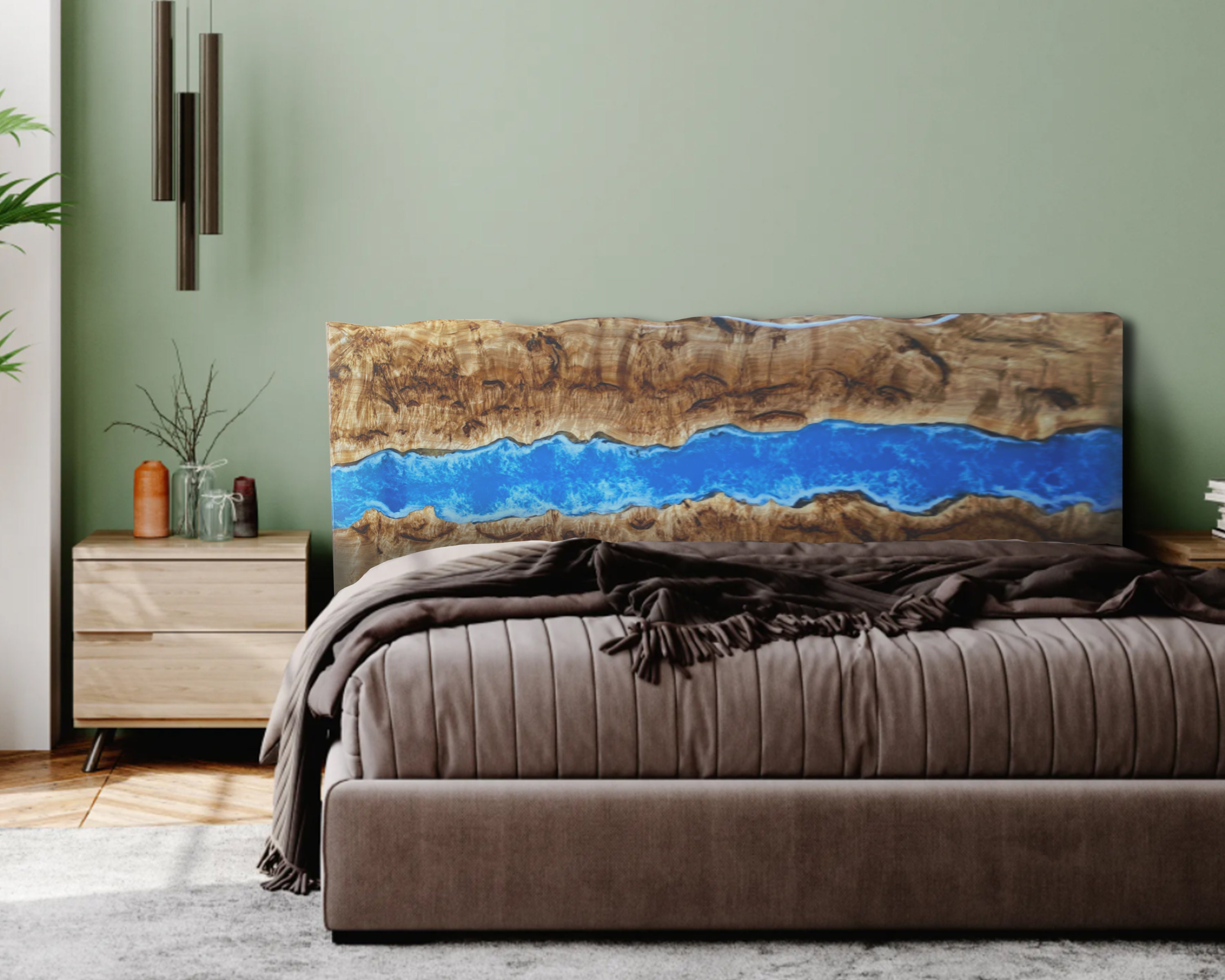Wood and resin headboard deals