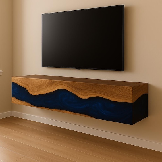 樹脂製フローティングTVキャビネット、壁掛けメディアユニット 