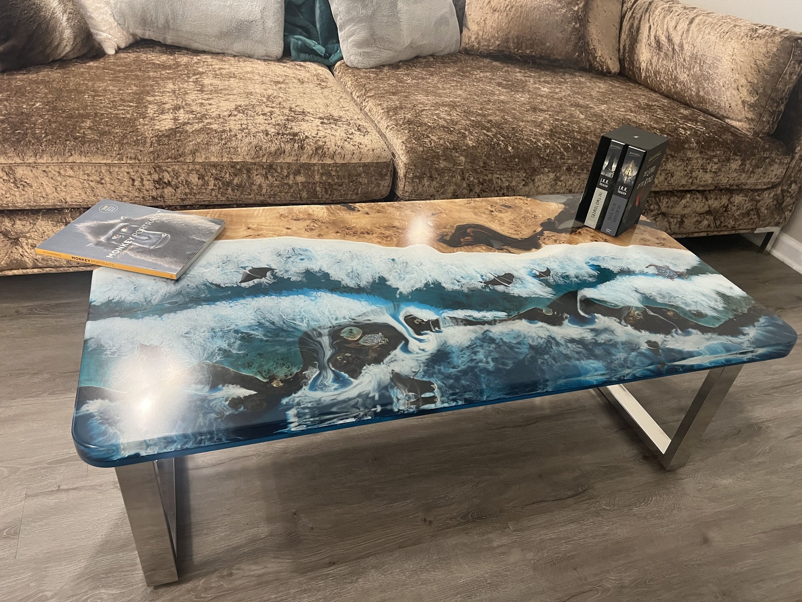 Ocean Epoxy Table Epoxy Resin Table Epoxy Kitchen Table End Etsy