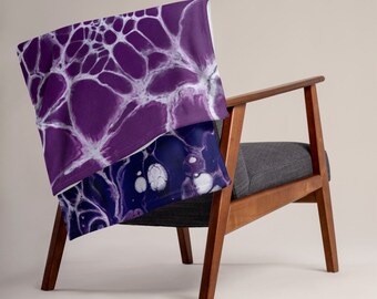 Interior Design Flow State Lavender Beach Throw Blanket Bedroom Designer Throw Living Room Fluid Art Lap Blanket Decorative Throw