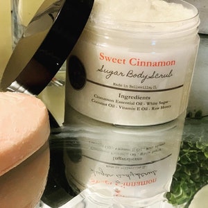 Sugar Body Scrub Cinnamon Scented, Handmade Body Scrub, Body Exfoliation, Exfoliating Scrub, Scrub Gift, Handmade Sugar Scrubs, Skincare