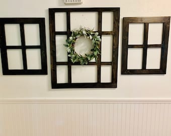 Rustic Window Panes, Farmhouse Windows, Window Set, Window Inspired Wall Art, Wooden Window frames, Rustic Wall Decor, wooden frames