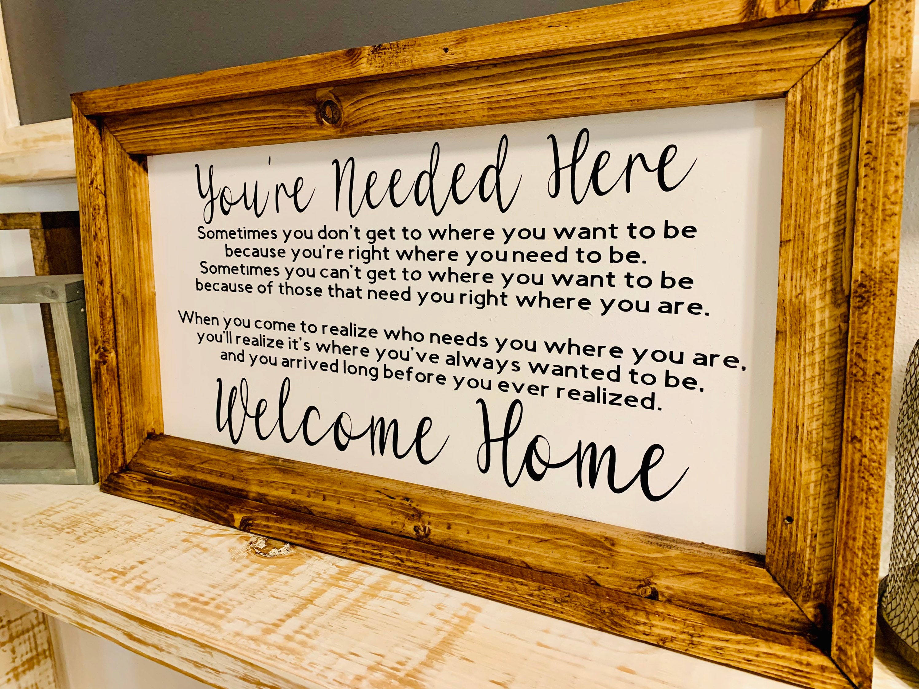 Inspirierendes Schild Willkommen zu Hause Wohnschild Sie | Etsy