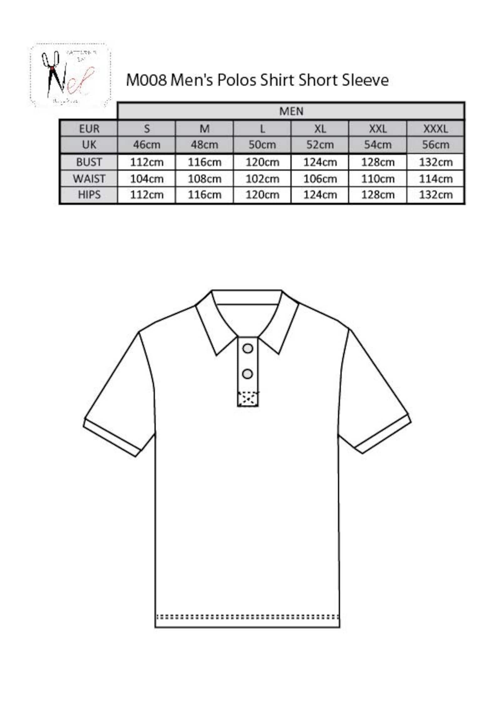Men's Polo Shirt .sewing Pattern.pdf Etsy