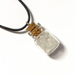 Made to Order Gemstone Bottle Necklace – Pendant Necklace – Healing Stone Jewelry – Birthstone Gift