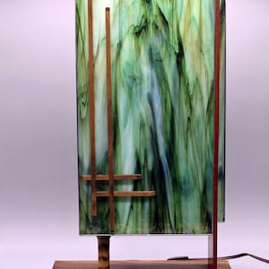 Add a touch of Frank Lloyd Wright to your home or office with our tall Arizona Mission Lamp.