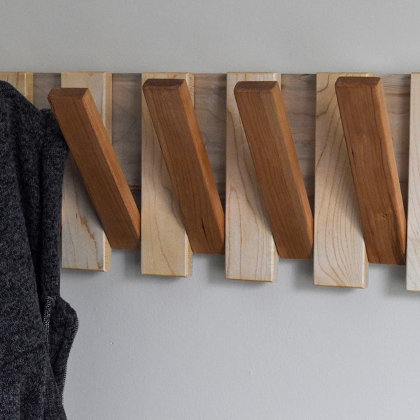 Modern Coat Rack, entry organizer, Piano Coat rack, Wall Coat Rack, bathroom towel rack, coat hook, coat rack