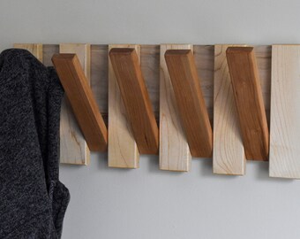 Modern Coat Rack, entry organizer, Piano Coat rack, Wall Coat Rack, bathroom towel rack, coat hook, coat rack