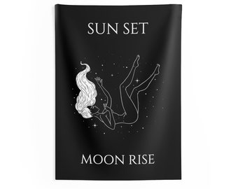 Sun Set Moon Rise Indoor Wall Tapestries