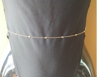 Beautiful simple gold beaded belly chain!