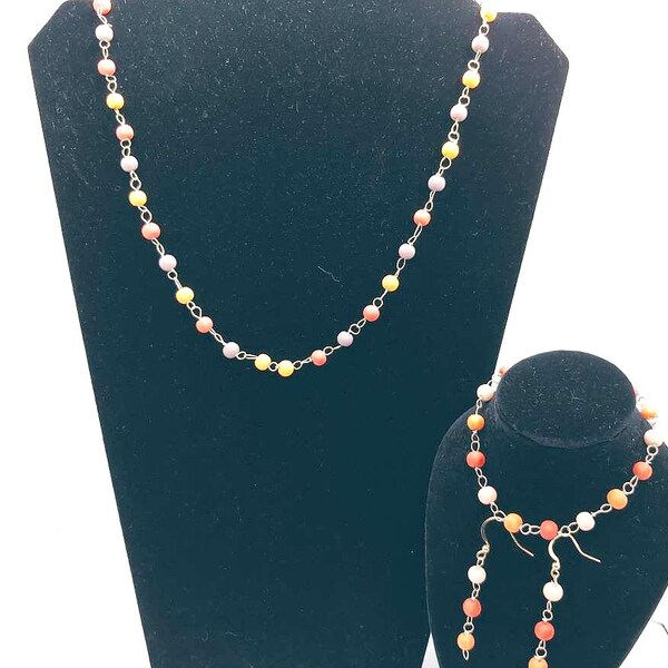 Rust Color Necklace Etsy