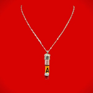 HALLOWEEN - Vampire&#39;s Vile of Blood Pendant on 18 1/2&quot; Antique Silver Chain
