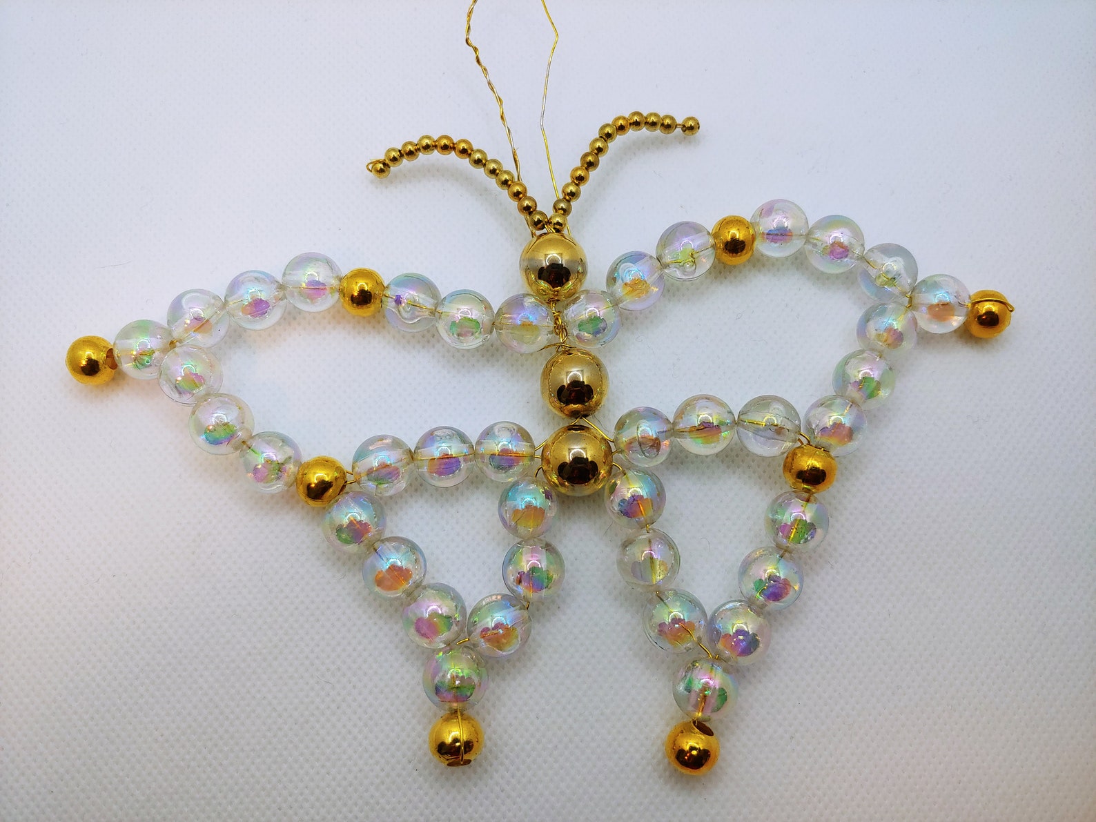 12mm Clear Iridescent Beaded Butterfly for Larger Trees Etsy