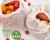 Mesh Produce Bags, Zero Waste Gifts, Plastic Free Sustainable Bags, Reusable Snack Bags, Vegan Presents, Grocery Bag Mindfulness Gift