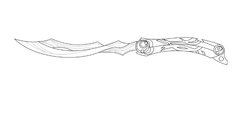 Rayla Dagger Cosplay Prop Printable Template the Dragon Prince | Etsy