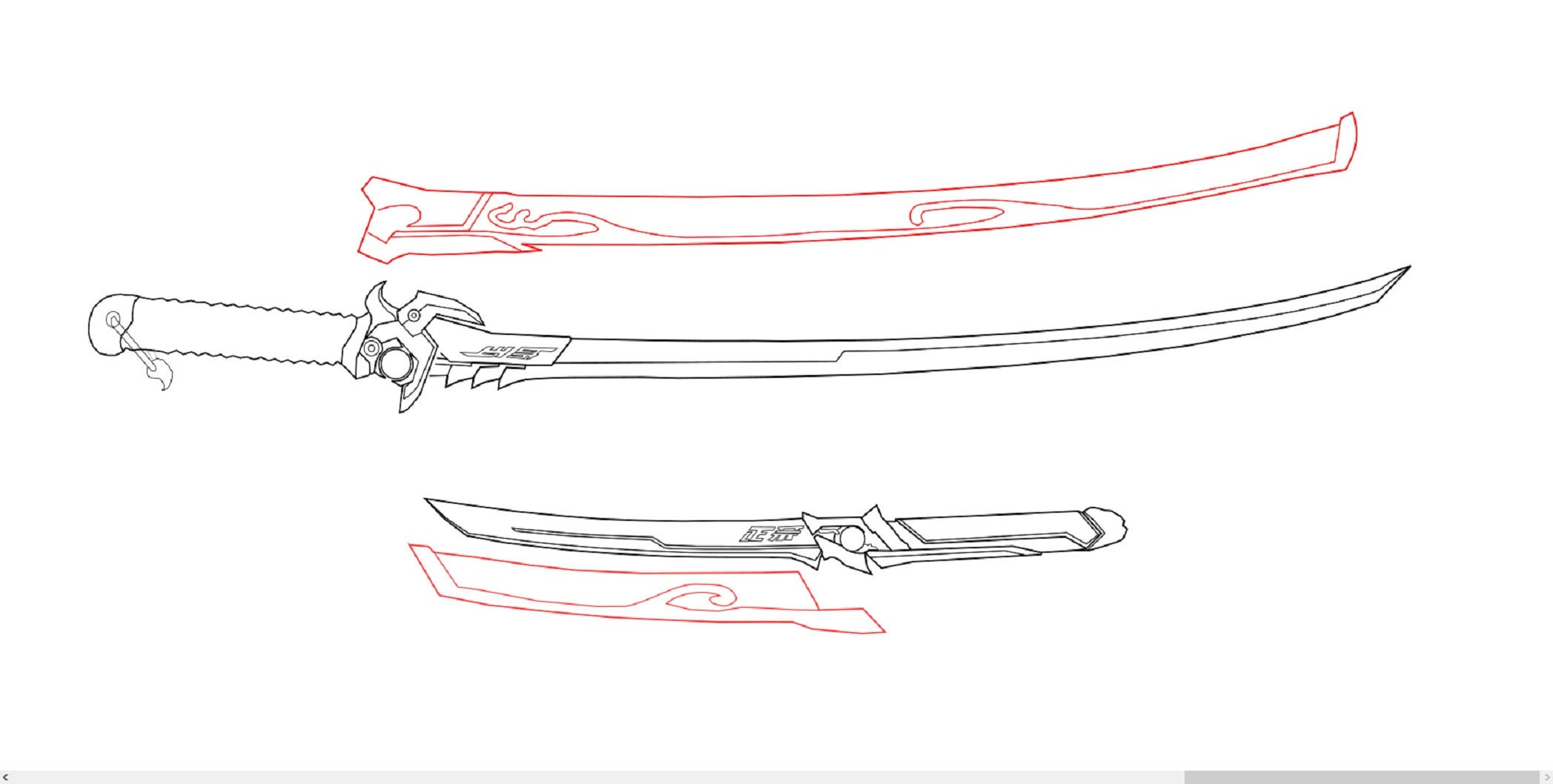 Oni Gengi overwatch cosplay sword prop printable template Etsy