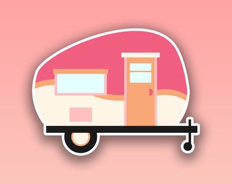 Camper Die Cut Sticker - Vinyl Sticker