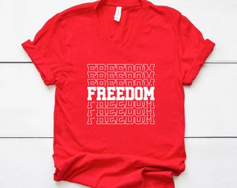 Freedom - Women's V Neck Shirt