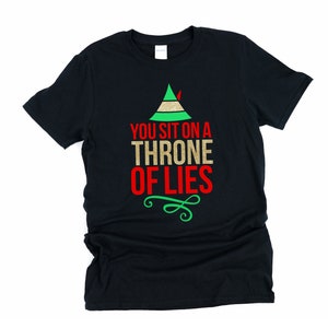 You Sit on a Throne of Lies - black short sleeve shirt - adult unisex shirt