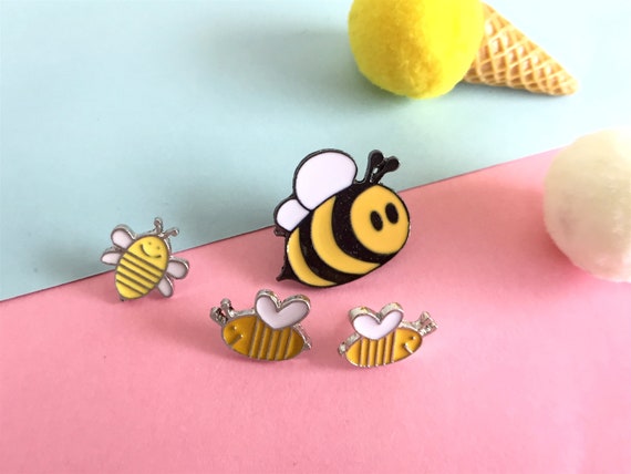 Enamel Pins & Brooches, Bee Happy Brooch