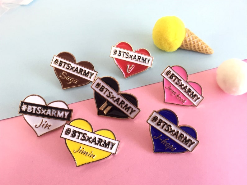 Bts Pin Kpop Bts Enamel Pin Enamel Pins Enamel Pin Lapel Pin Etsy