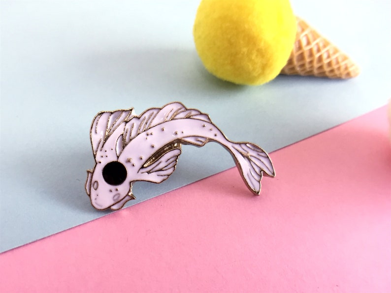 Lucky fish pin koi fish enamel pins enamel pin lapel pin hard Etsy