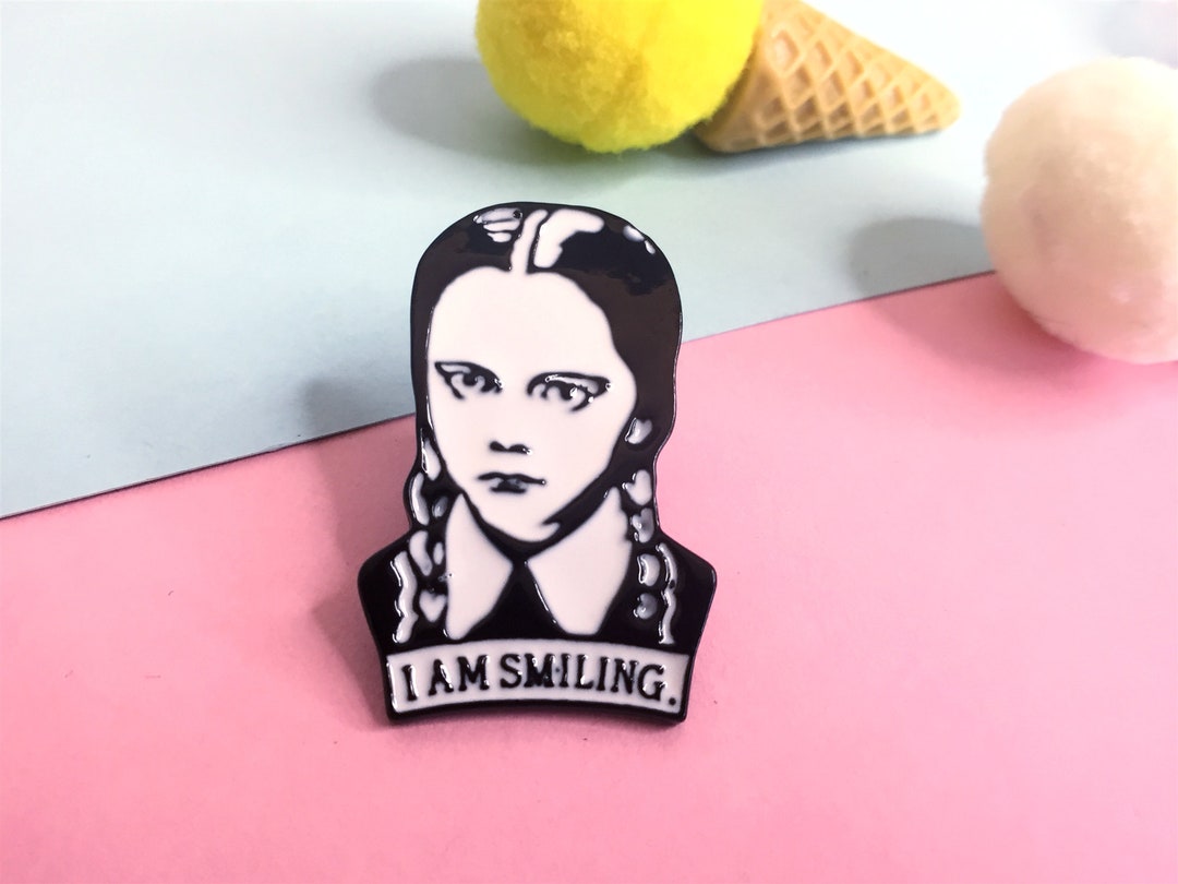 I'm Smiling Funny Enamel Pin Enamel Pins Enamel Pin Lapel Pin Hard