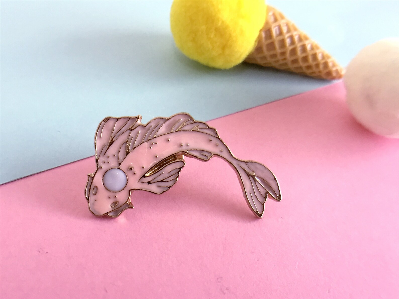 Lucky Fish Pin Koi Fish Enamel Pins Enamel Pin Lapel Pin Hard Etsy