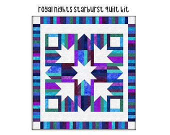 Royal Nights Starburst Quilt Kit (63" x 69")