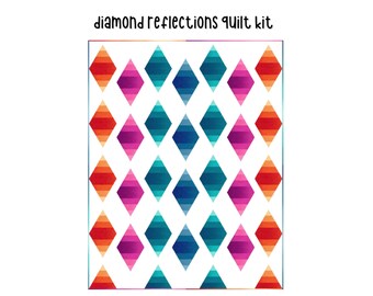 Diamond Reflections Quilt Kit (56" x 72") -- Ft. Northcott Dream Weaver fabric & Needle in A Hayes Stack pattern