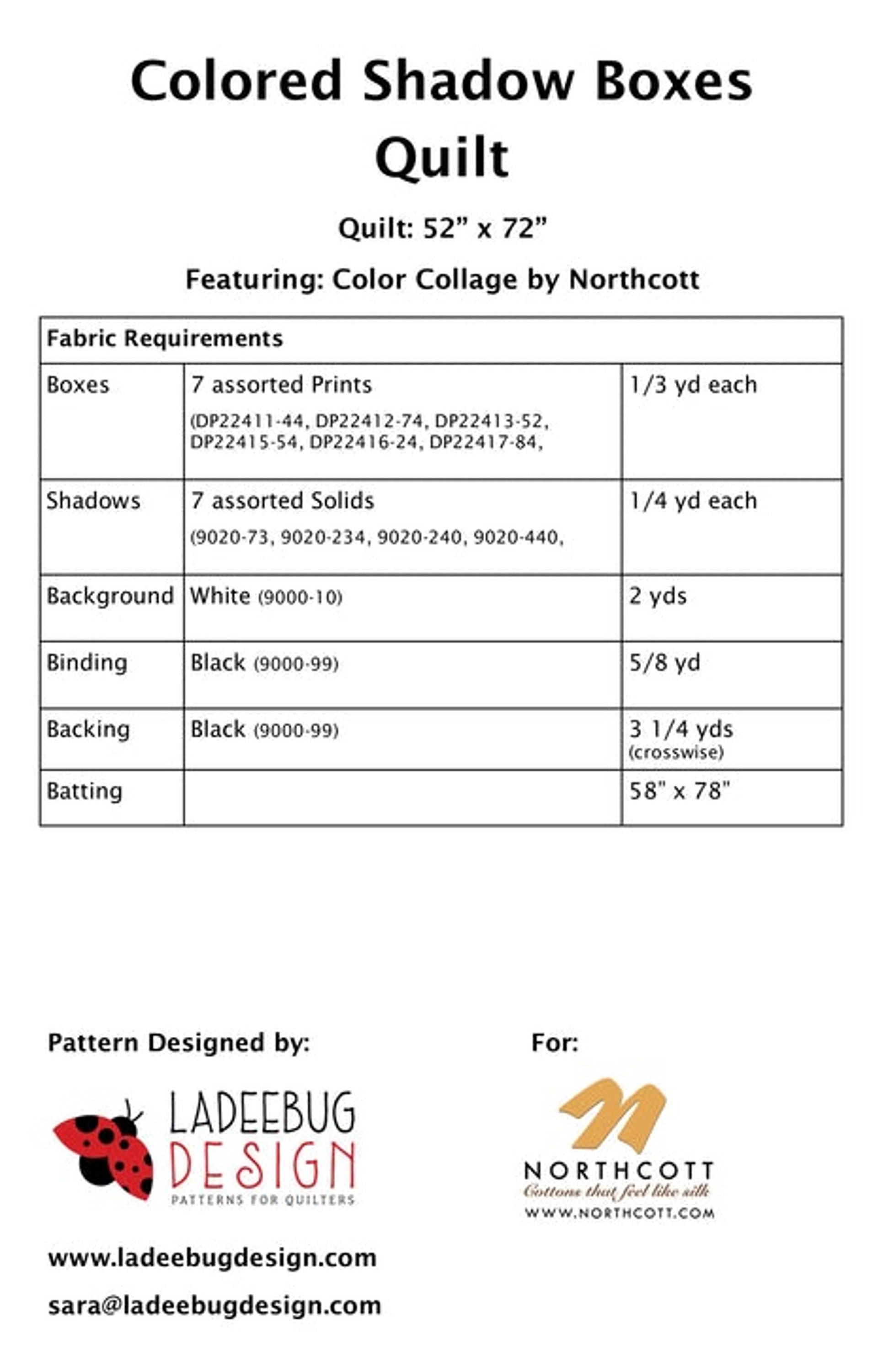 Colored Shadow Boxes Quilt Kit 52 X 72 Ft. Northcott Color Collage Fabric Etsy