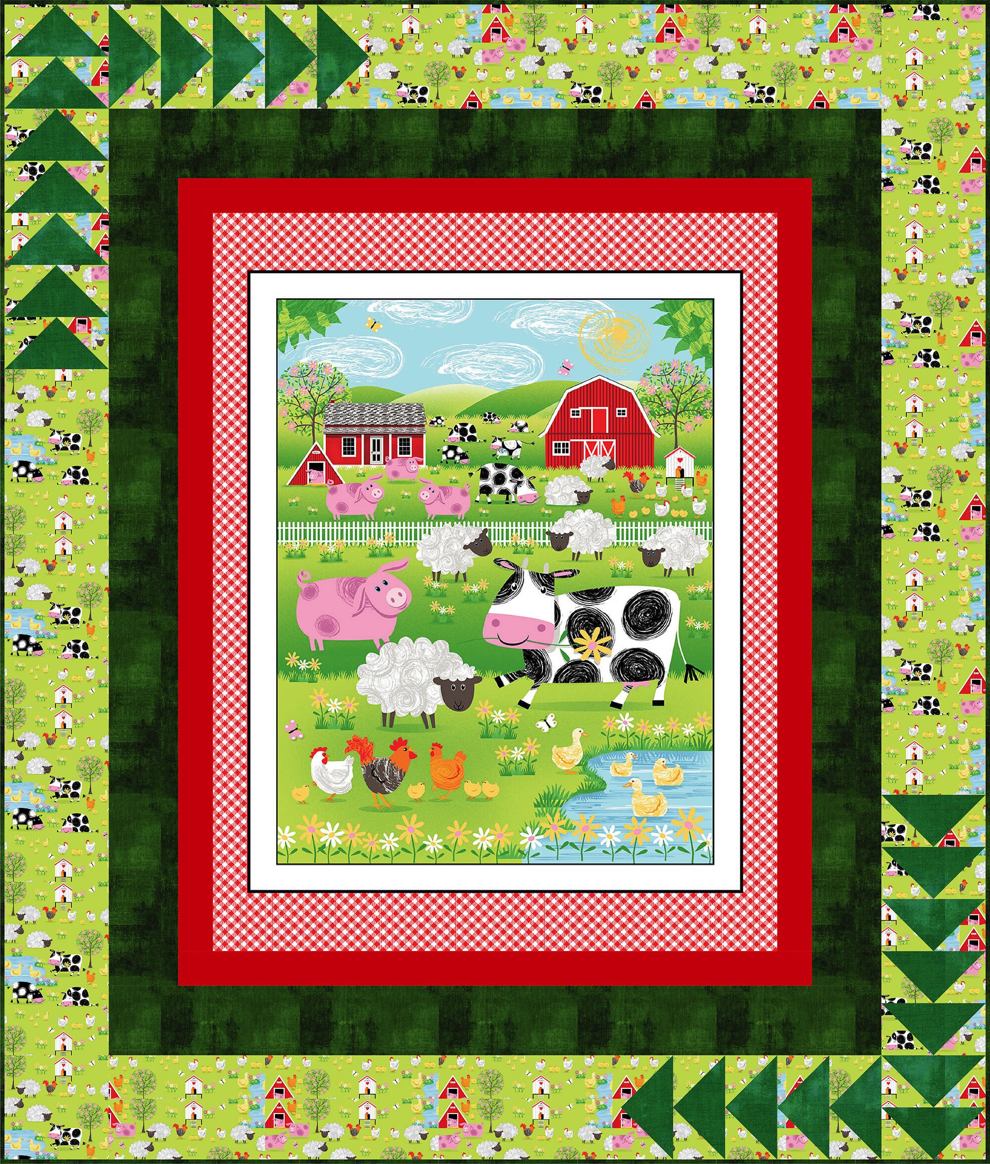 Best Friends Farm Panel Quilt Kit 56 X 68 Etsy