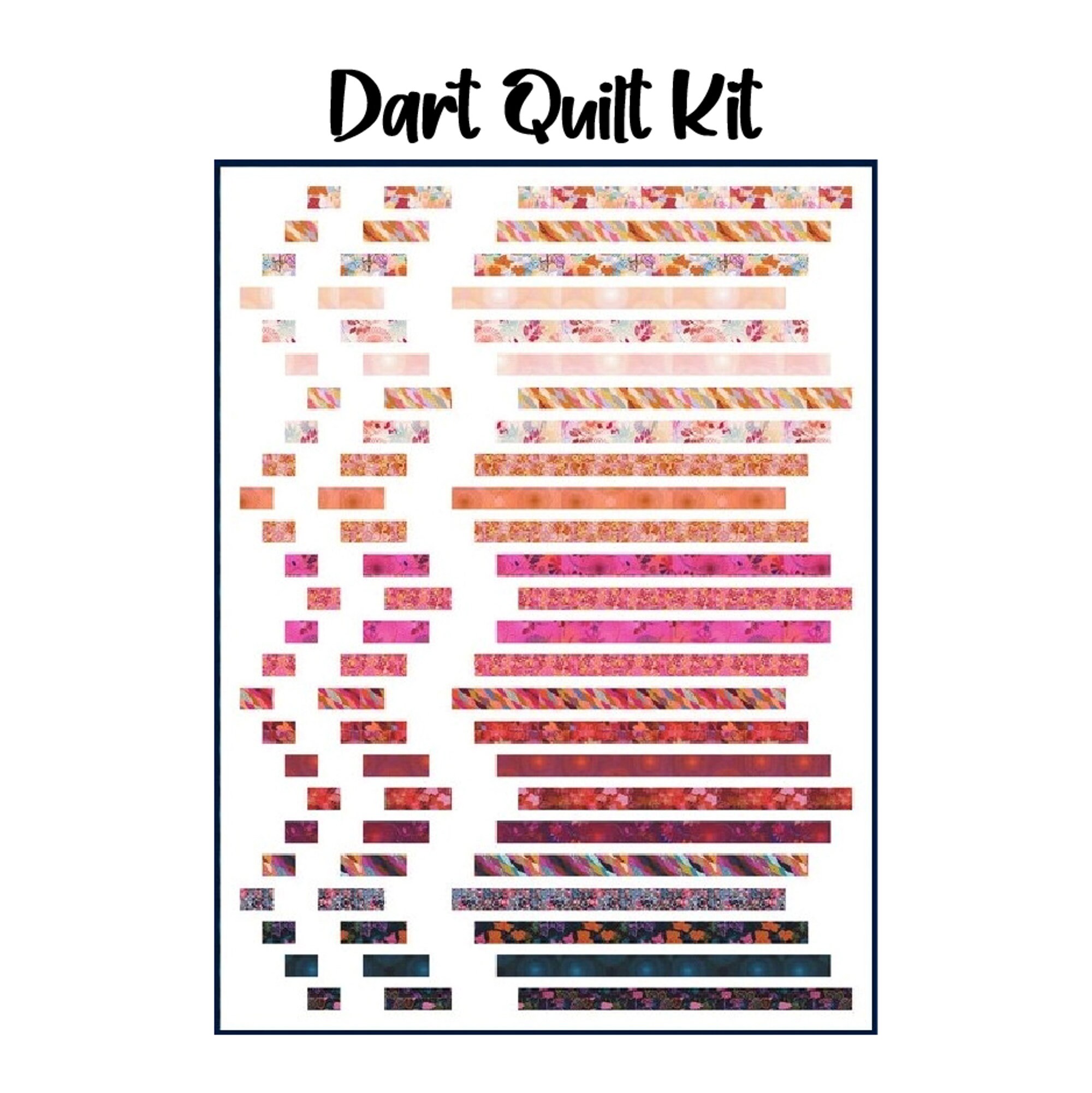 Dart Quilt Kit 59 X 78 Ft. Robert Kaufman Loose Leaf Fabric Etsy
