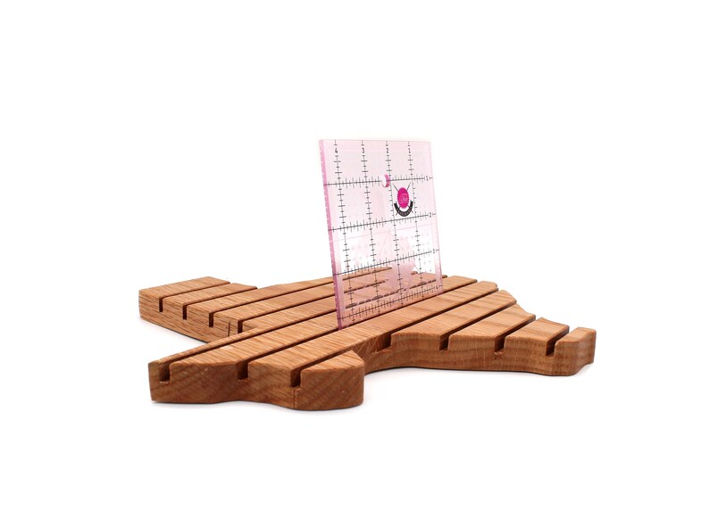 Texas Shaped Wooden Quilting Ruler Holder Etsy