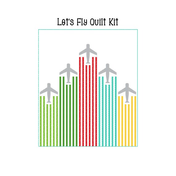 Let's Fly Quilt Kit 61 x 72 Ft. On The Etsy