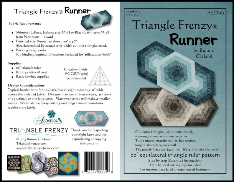 Eclipse Triangle Frenzy Table Runner Kit 20 X 46 Ft. Shimmer Eclipse