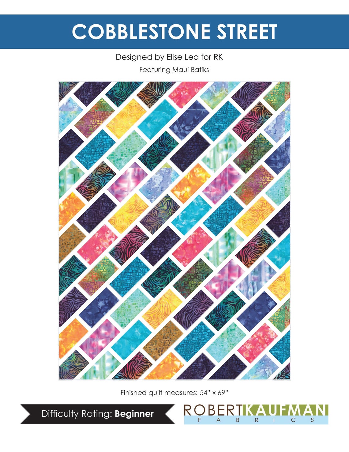 Cobblestone Street Quilt Kit 54 x 69 Featuring Etsy