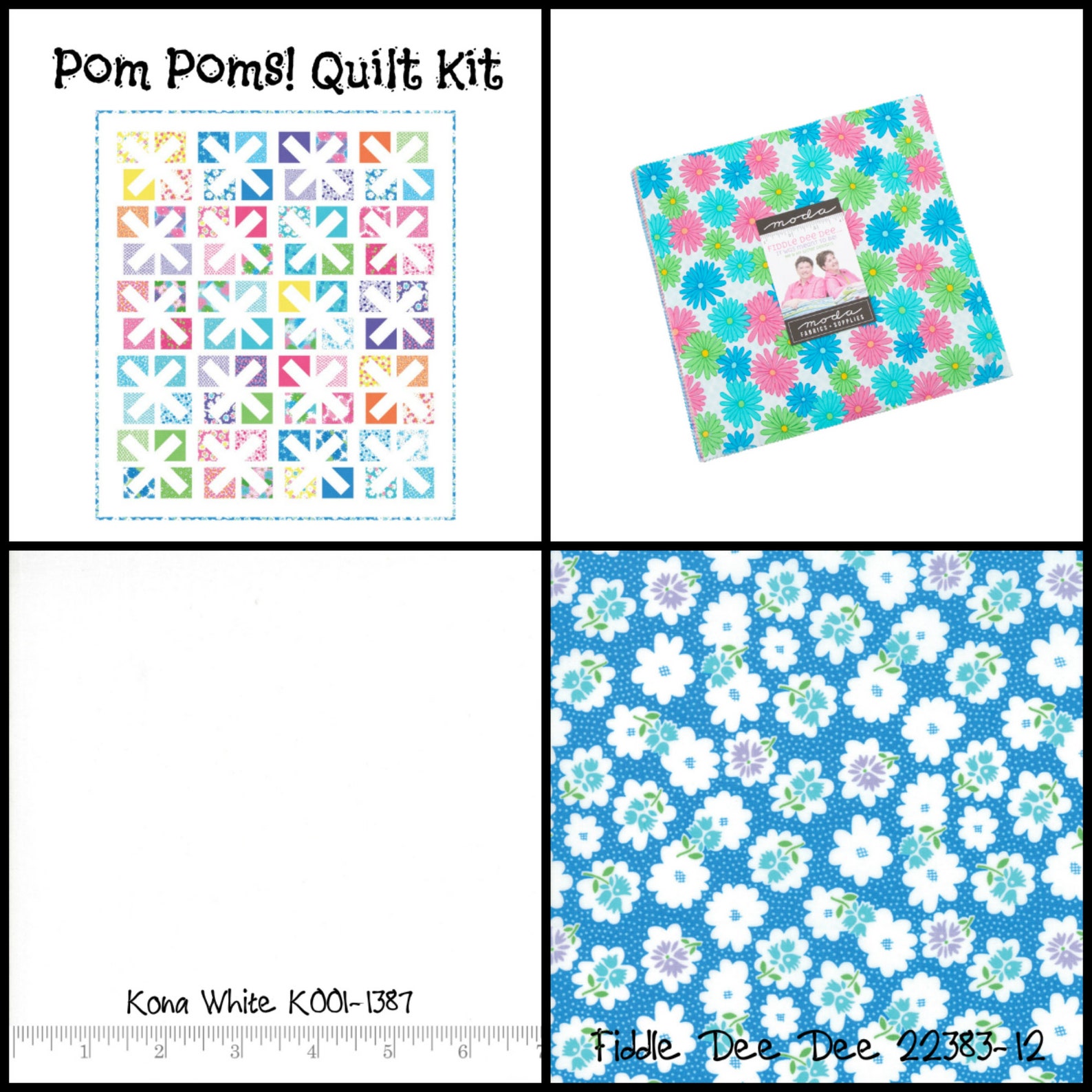 Pom Poms Quilt Kit 54.5 X 61.5 Me & My Etsy