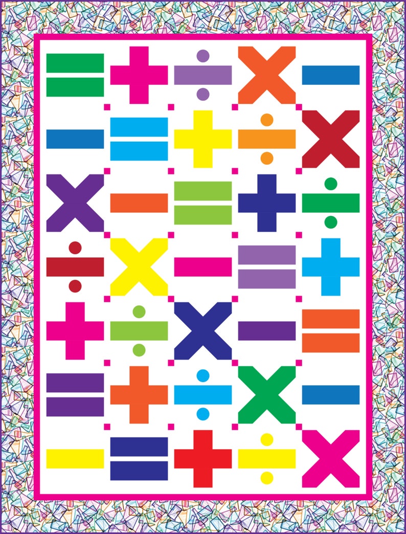 Math Quilt Kit 63 x 83 Etsy