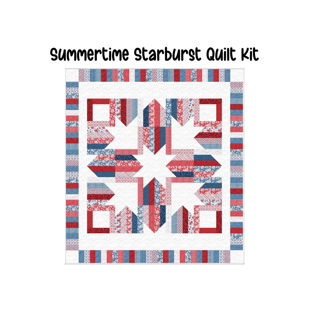 Summertime Starburst Quilt Kit 63 X 69 - Etsy