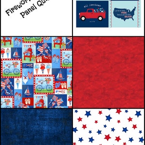 Fireworks & Freedom Panel Quilt Kit 61 x 51 image 3