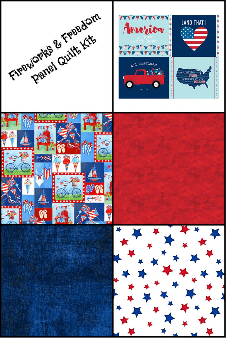 Fireworks & Freedom Panel Quilt Kit 61 x 51 image 3