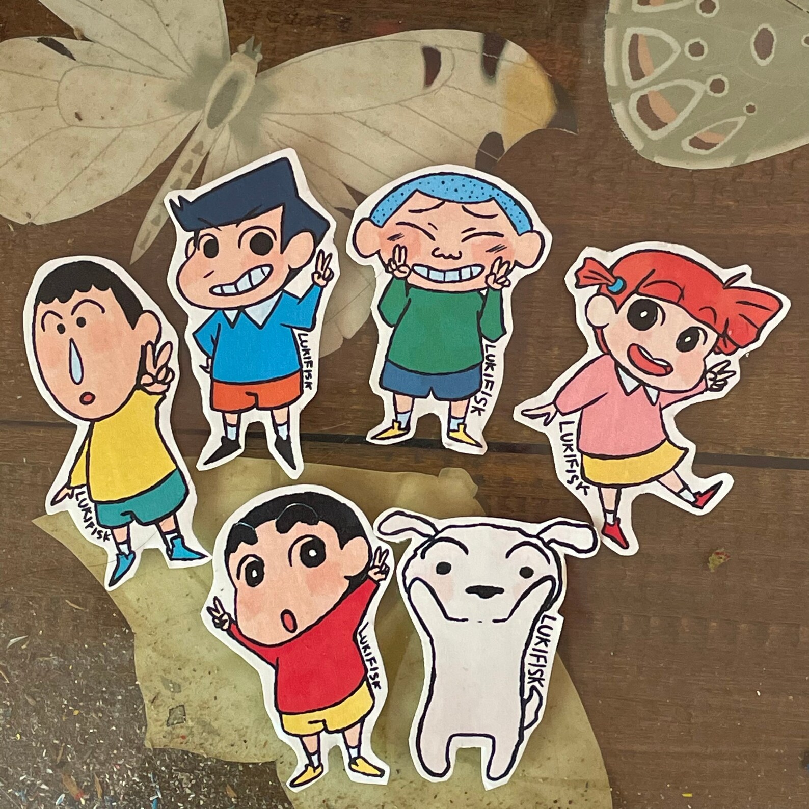 Shin Chan Sticker Pack Shinnosuke Kazama Masao Nene Bochan Etsy