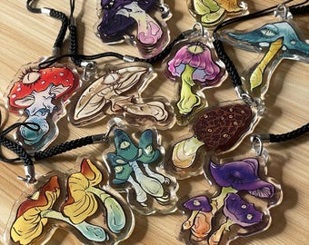 Mushroom Cottagecore Keychain Goblincore Charm Nature inspired Weird Fungi Shroom