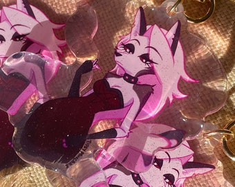 Helluva Boss Loona Keychain Glitter !