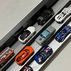 Industrial Toy Car Display for Hot Wheels Cars & Blisterpacks, Tabletop Hot Wheels Shelf, Toy Car Shelf, Hot Wheels Storage, Toy Car Storage
