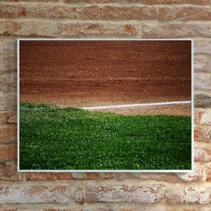 Druckbare Wandkunst Fotografie: Digitaler Download von Baseball Field Lines, Sofortiger Download, Abstrakte Sport Wandkunst, Baseball Fan Geschenk