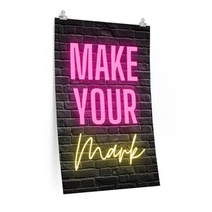 Poster with Inspirational Quote for Artists, Entrepreneurs & Graduates; Motivational Poster, Entrepreneur Gift, Brick Background